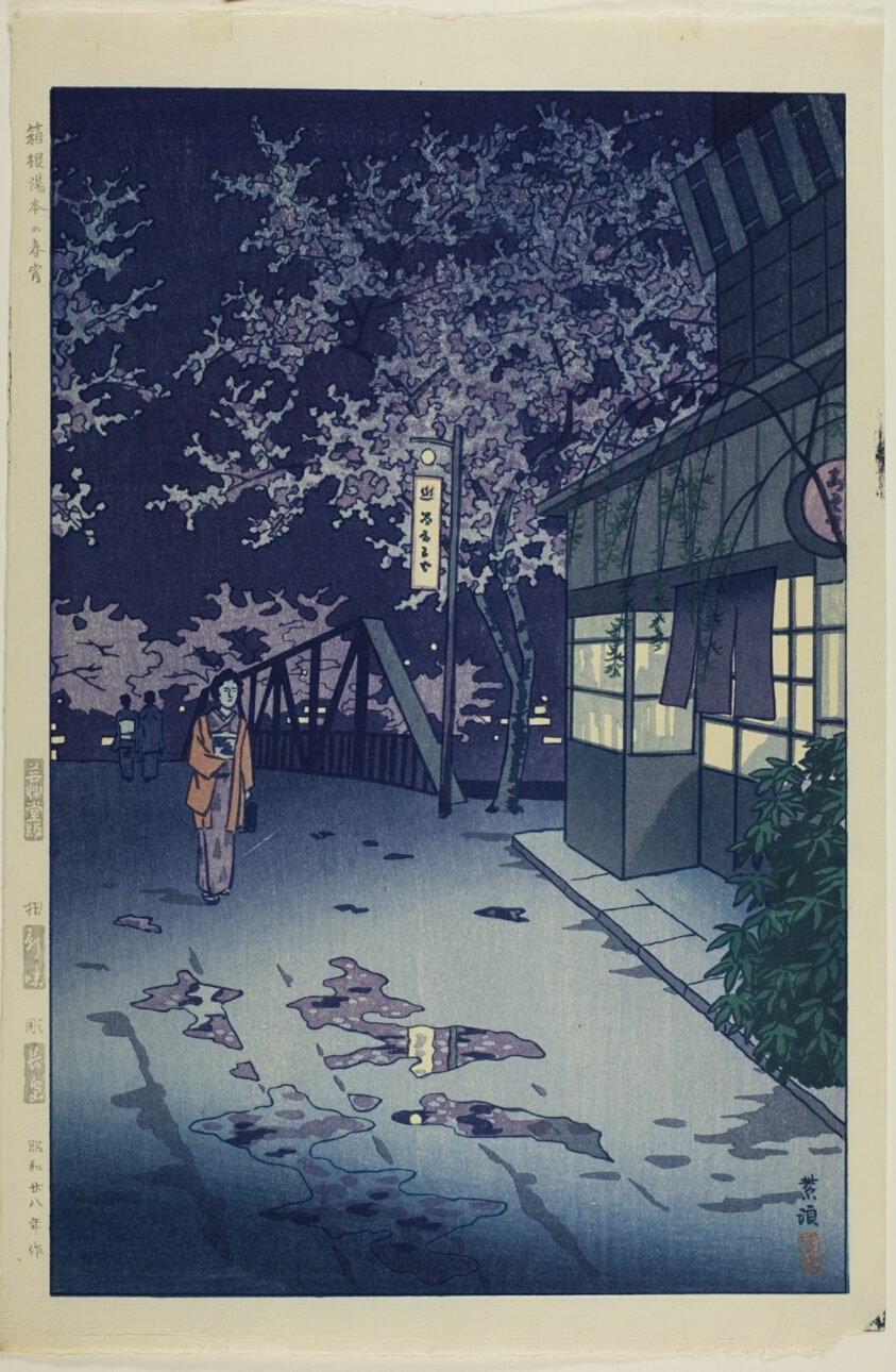 Spring Dusk at Yumoto Hot Springs, Hakone