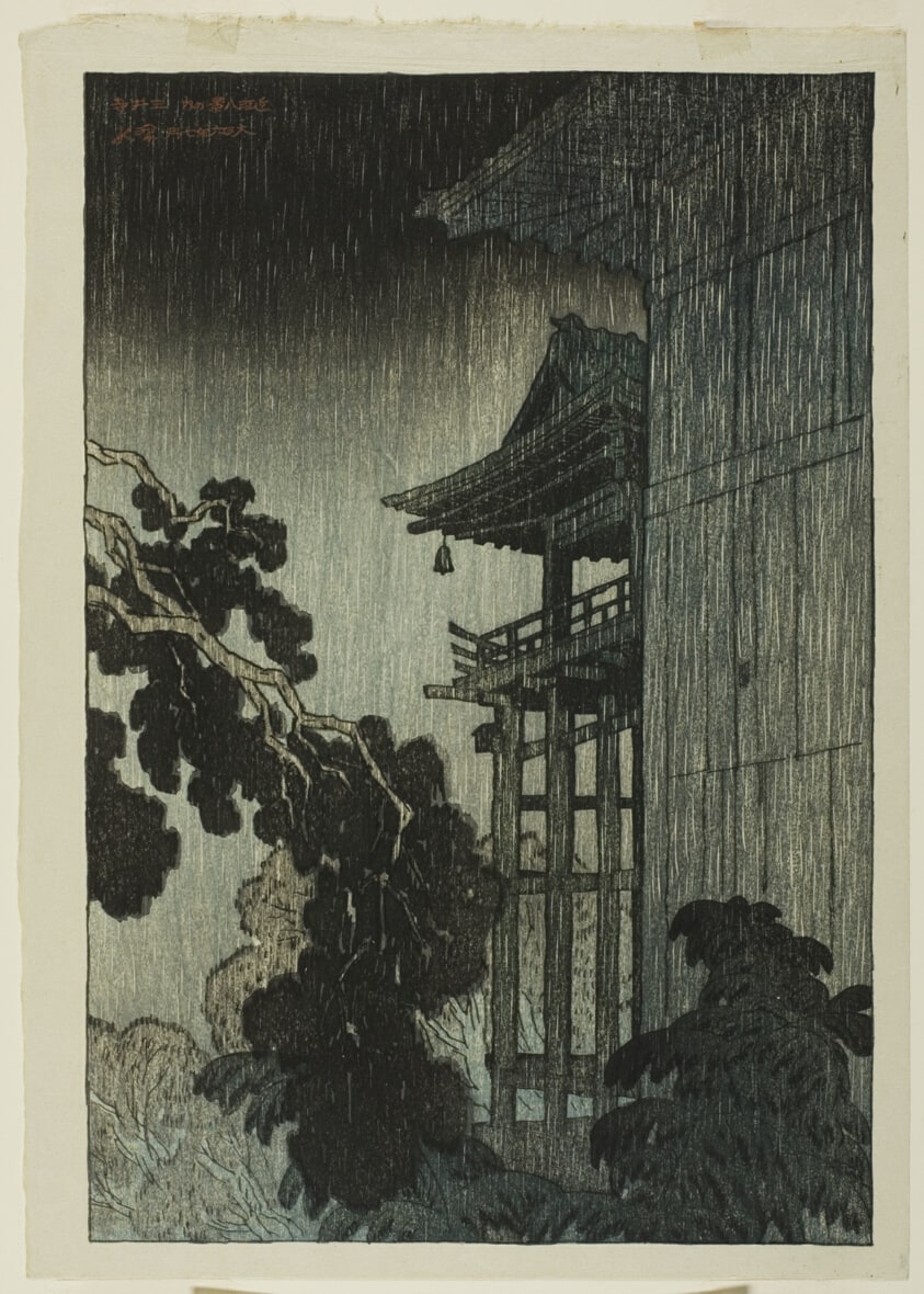Night Rain at Mii Temple, from the series "Eight Views of Ohmi"