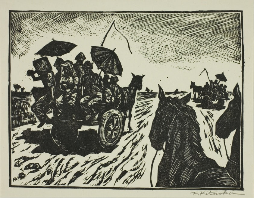 Traveling by Wagon (Daisha no tabi), from the series "Journey to the Homeland (Sokoku e no tabi)"