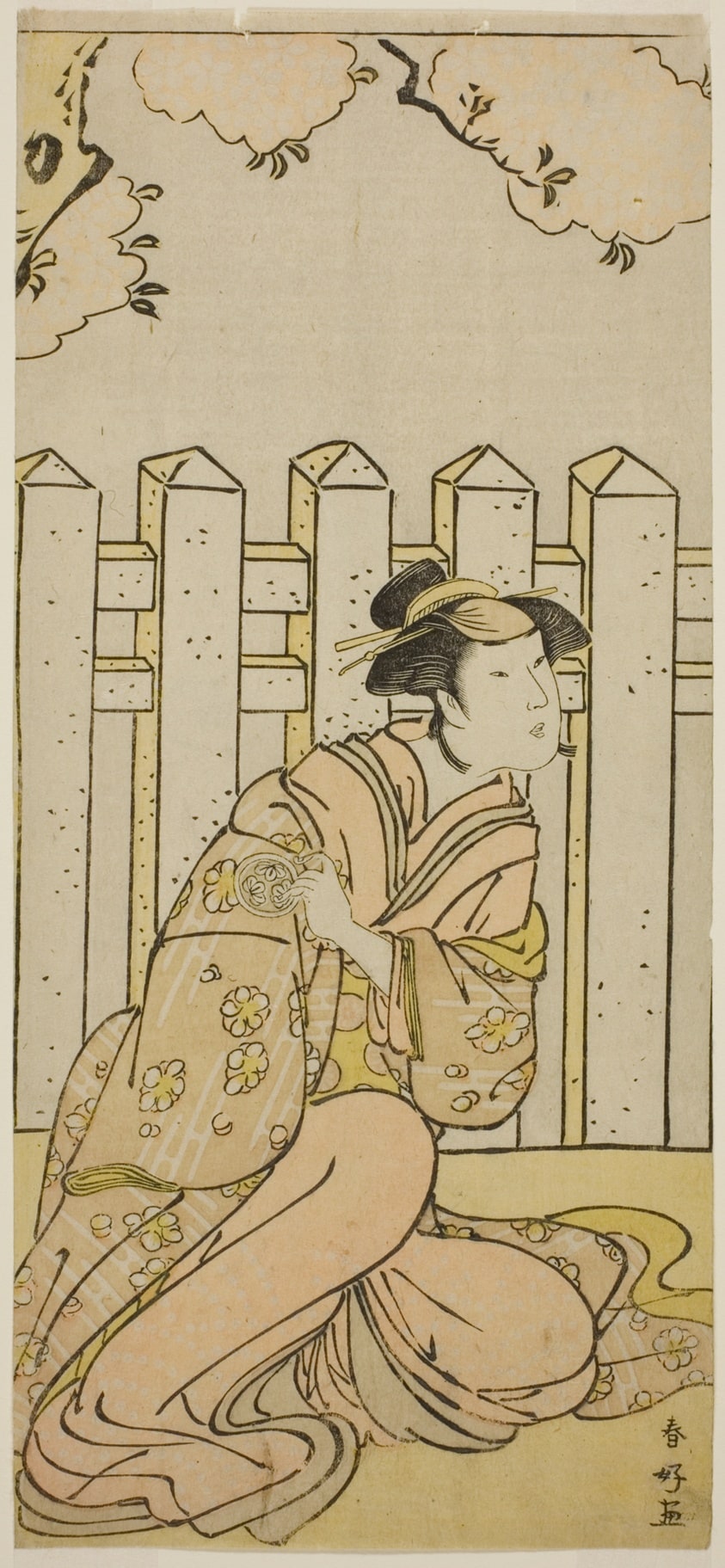 The Actor Osagawa Tsuneyo II as Onoe in the Play Haru no Nishiki Date-zome Soga, Performed at the Nakamura Theater in the Fourth Month, 1790