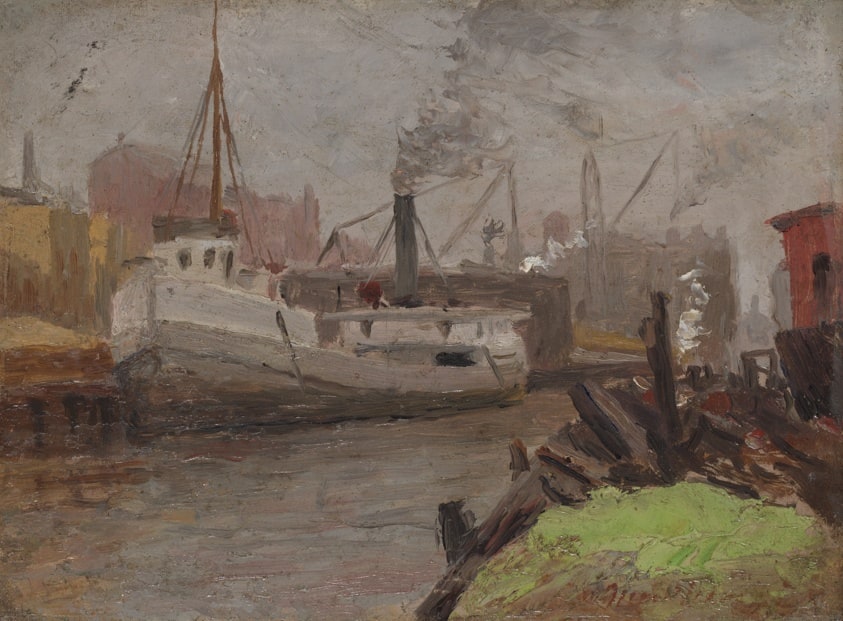 Steamer in Harbor