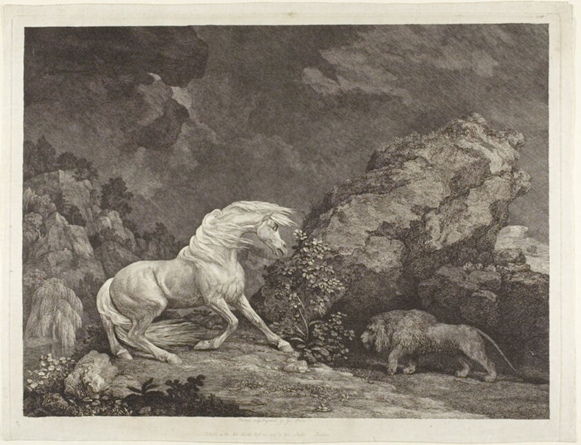 A Horse Frightened by a Lion