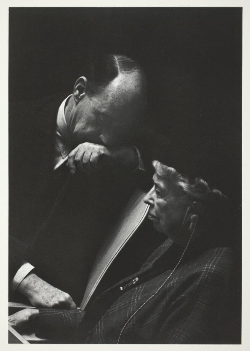 U.N. Session: Mrs. Eleanor Roosevelt and Adlai Stevenson