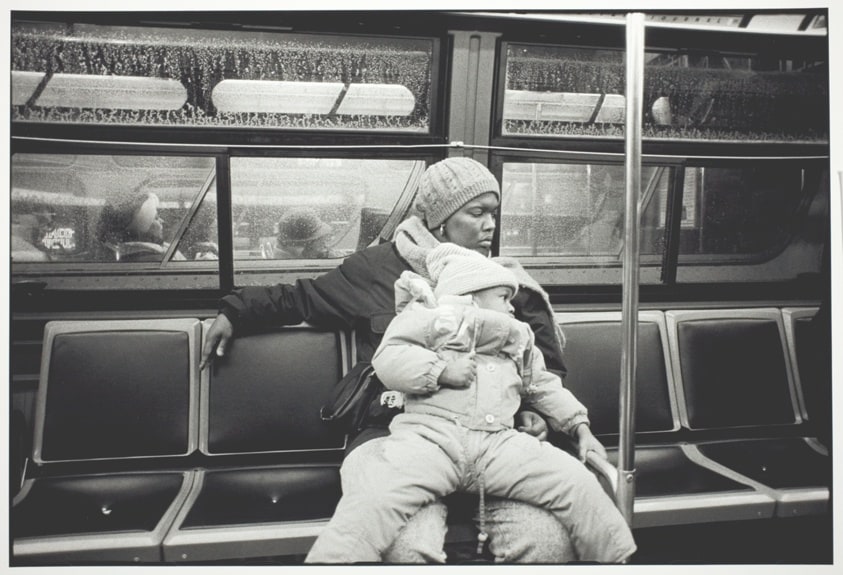 Woman & Child Riding a Bus, Chicago