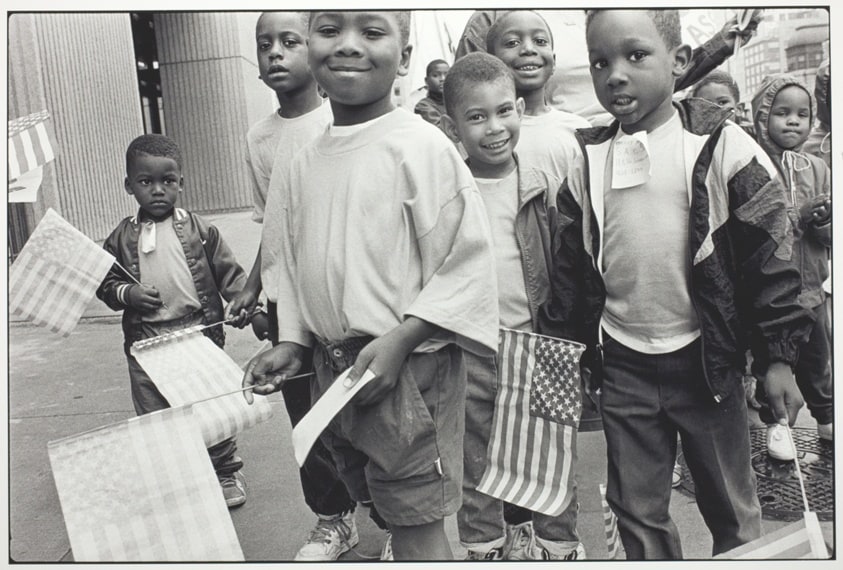 Kids With Flags, Columbus Day Parade, Chicago