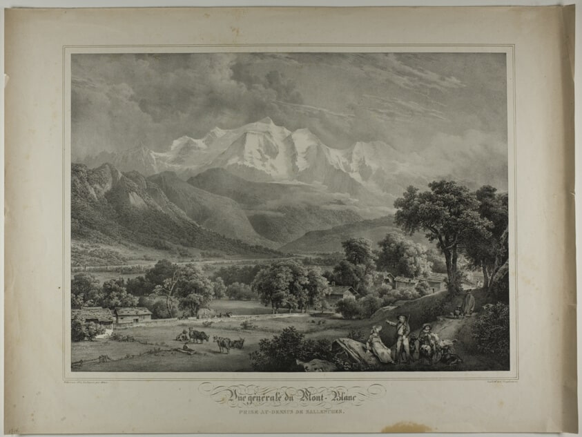 General View of Mt. Blanc, taken over Sallenches