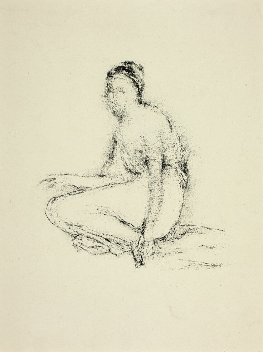 Model Seated on Floor