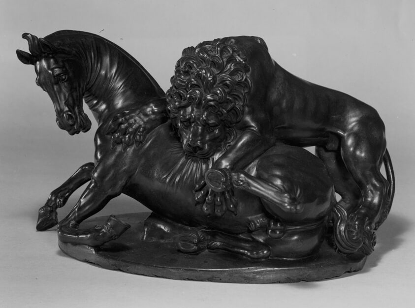 Lion Attacking a Stallion