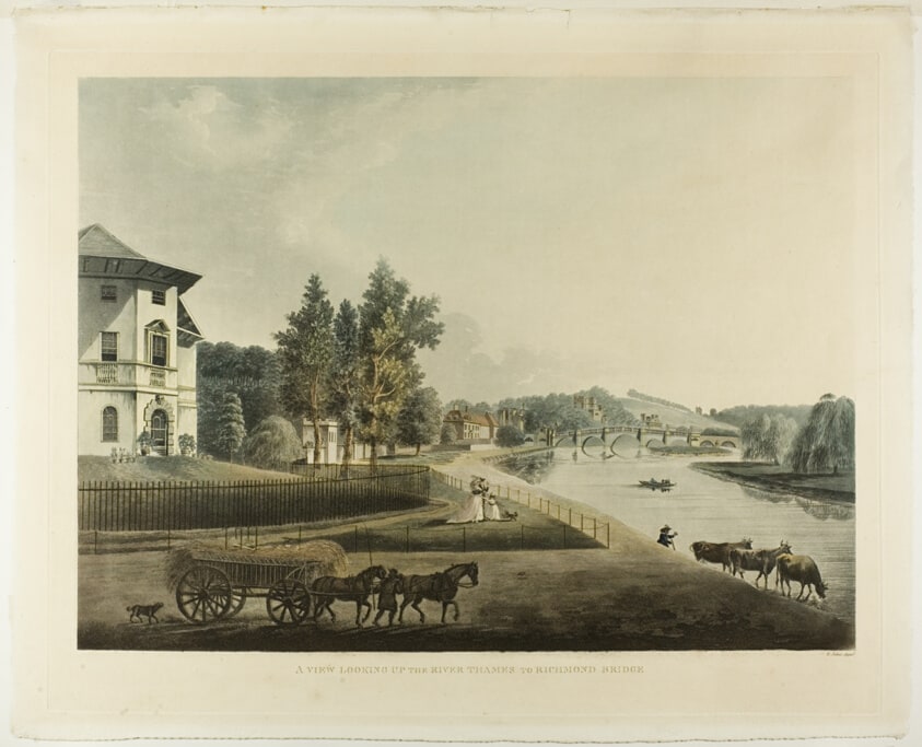 A View Looking Up the River Thames to Richmond Bridge