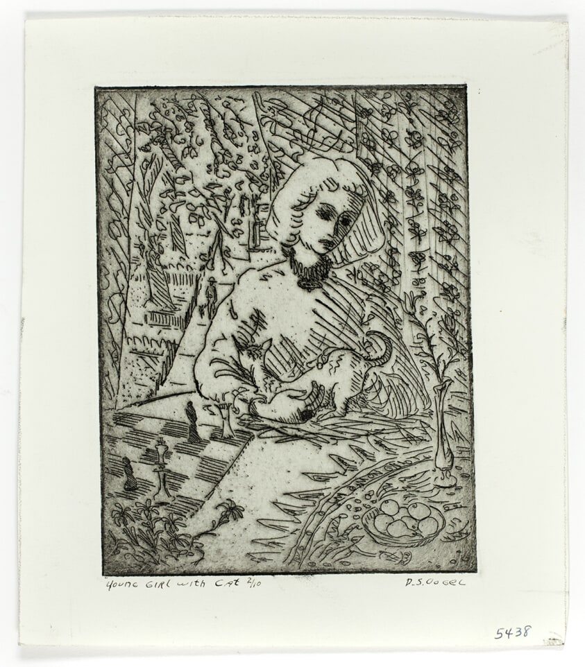 Young Girl with Cat