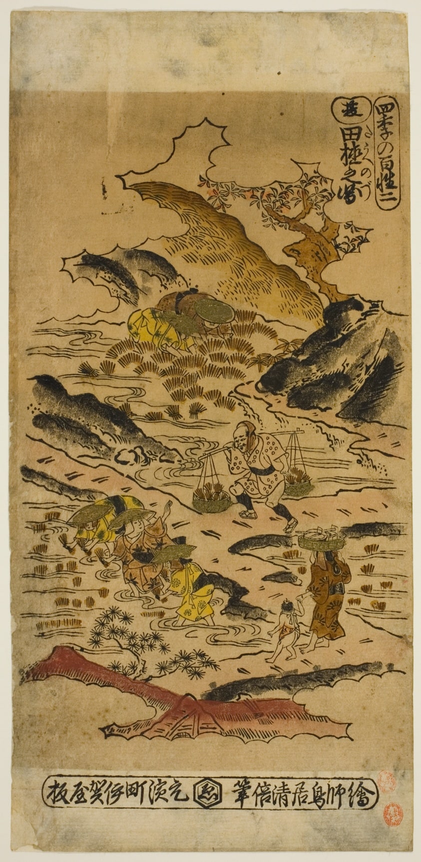 Summer: Planting Rice (Natsu: taue no zu), No. 2 from the series "The Four Seasons of Farmers (Shiki no hyakusho)"
