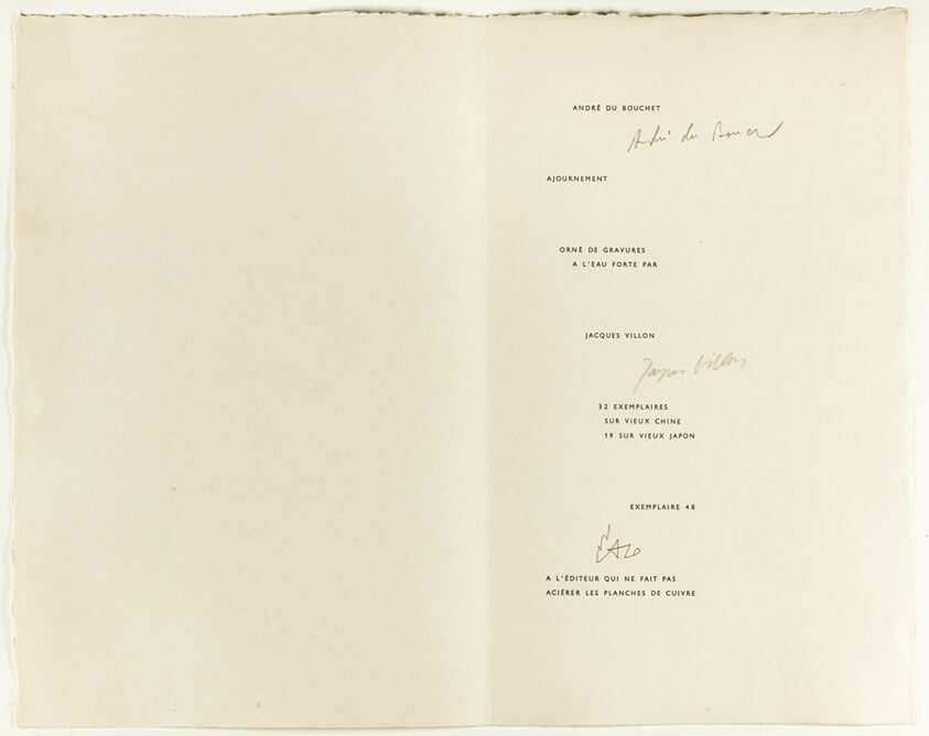 Title Page, from Ajournement