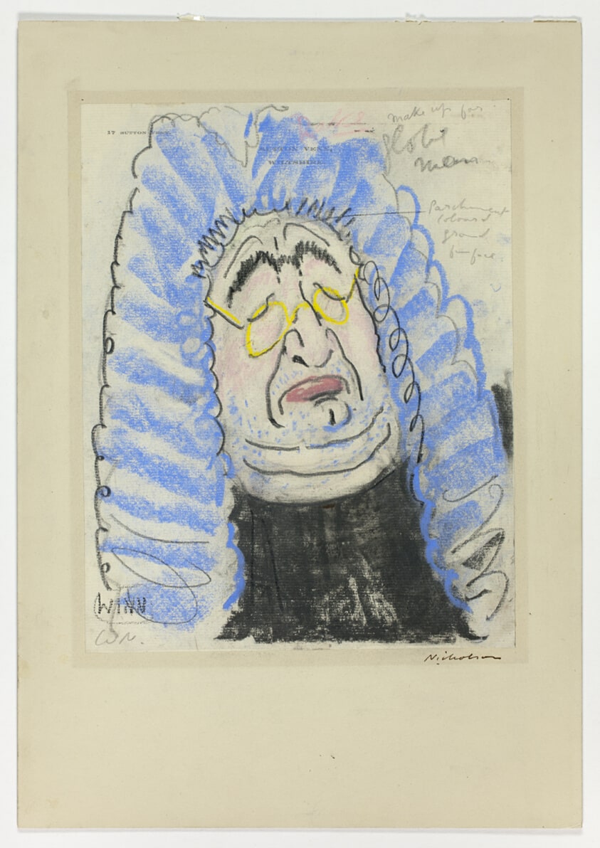 Sketch of Makeup for Globe Man, for Hogarth Ballet