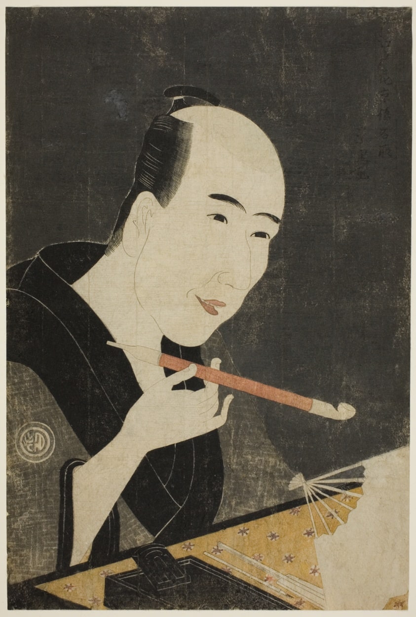Portrait of Santo Kyoden, the Master of Kyobashi (Edo hana Kyobashi natori)