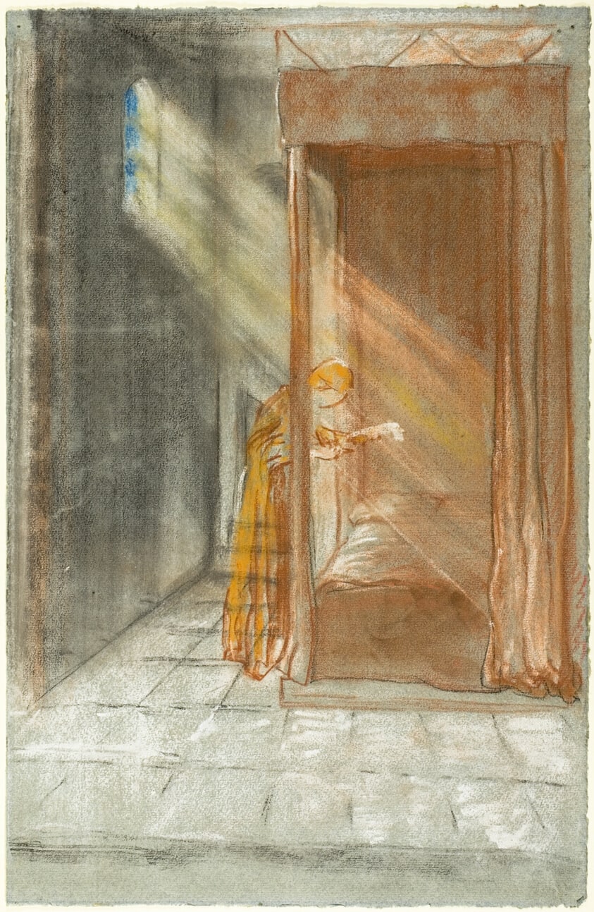 Woman by a Canopied Bed
