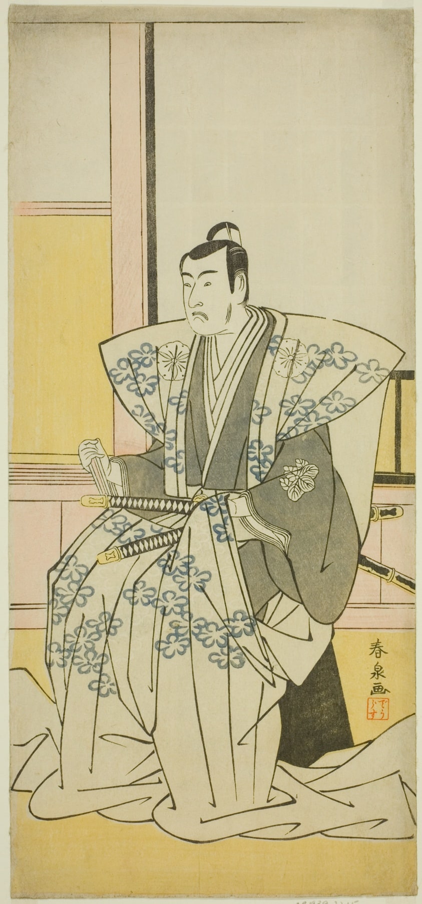 The Actor Matsumoto Koshiro IV as Hatakeyama Shigetada in the Play Edo no Fuji Wakayagi Soga, Performed at the Nakamura Theater in the First Month, 1789