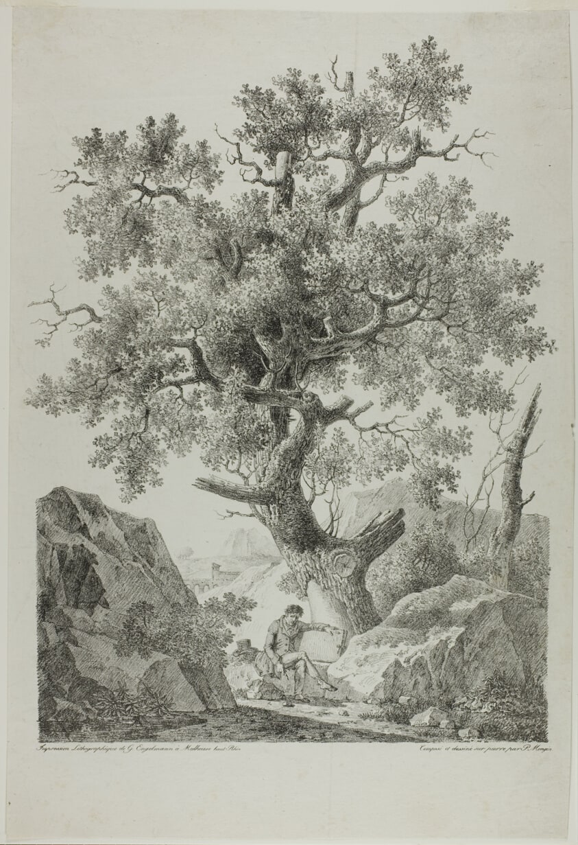 Artist in a Rocky Landscape