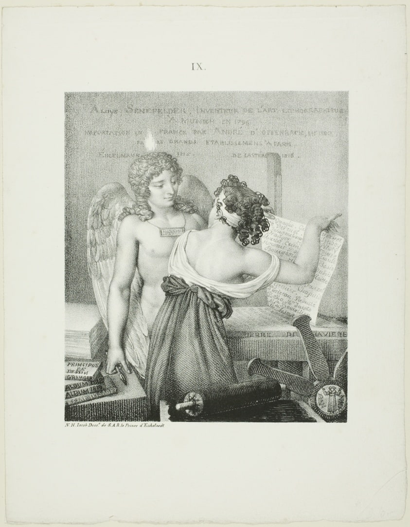 The Genius of Lithography, from Alois Senefelder’s L’Art de la lithographie