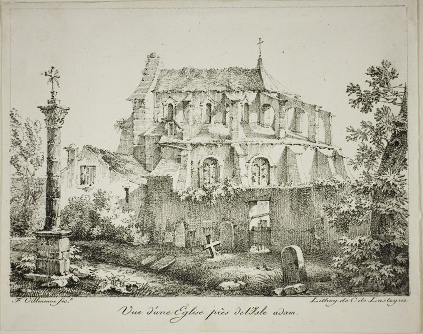 View of a Church Near l'Isle-Adam