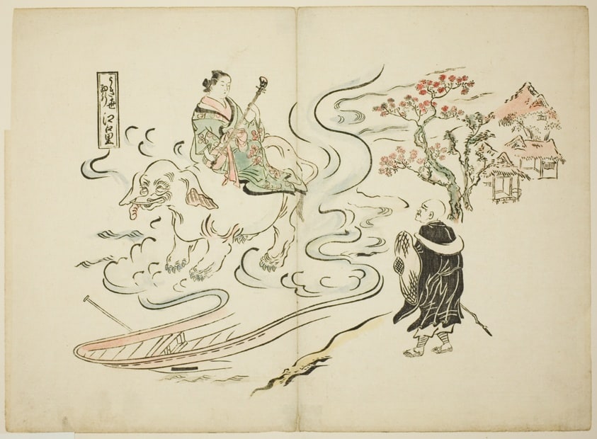 A Floating World Version of Saigyo at the Village of Eguchi (Ukiyo Saigyo Eguchi no sato)