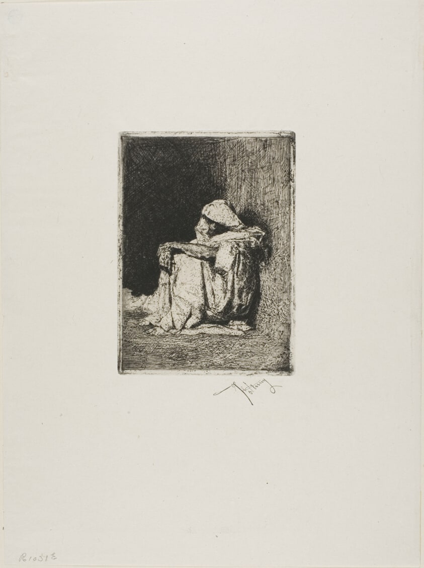 Arab Seated, His Hands Crossed on His Knees