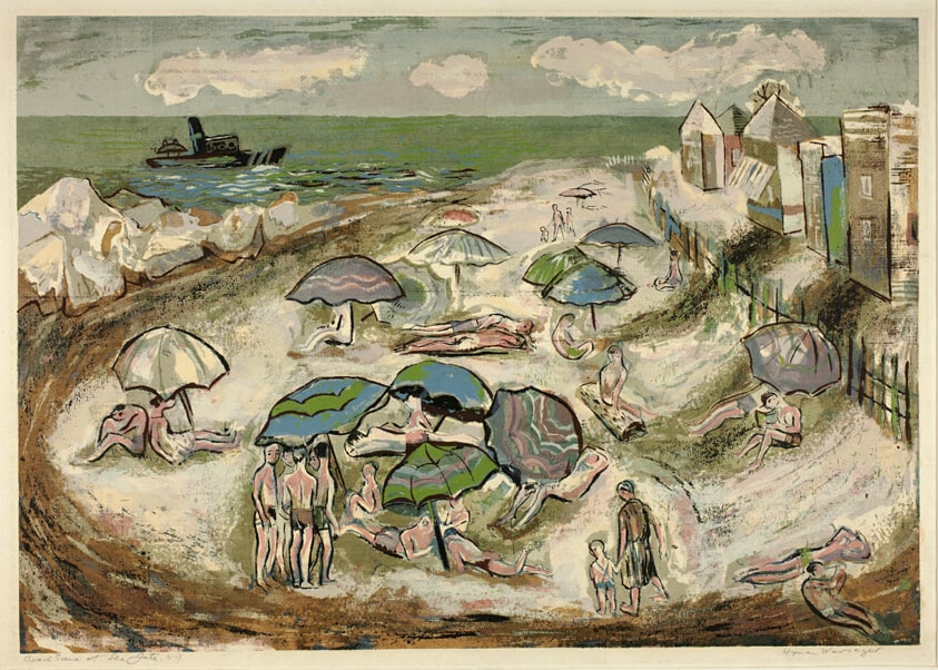Beach Scene at Sea Gate, New York