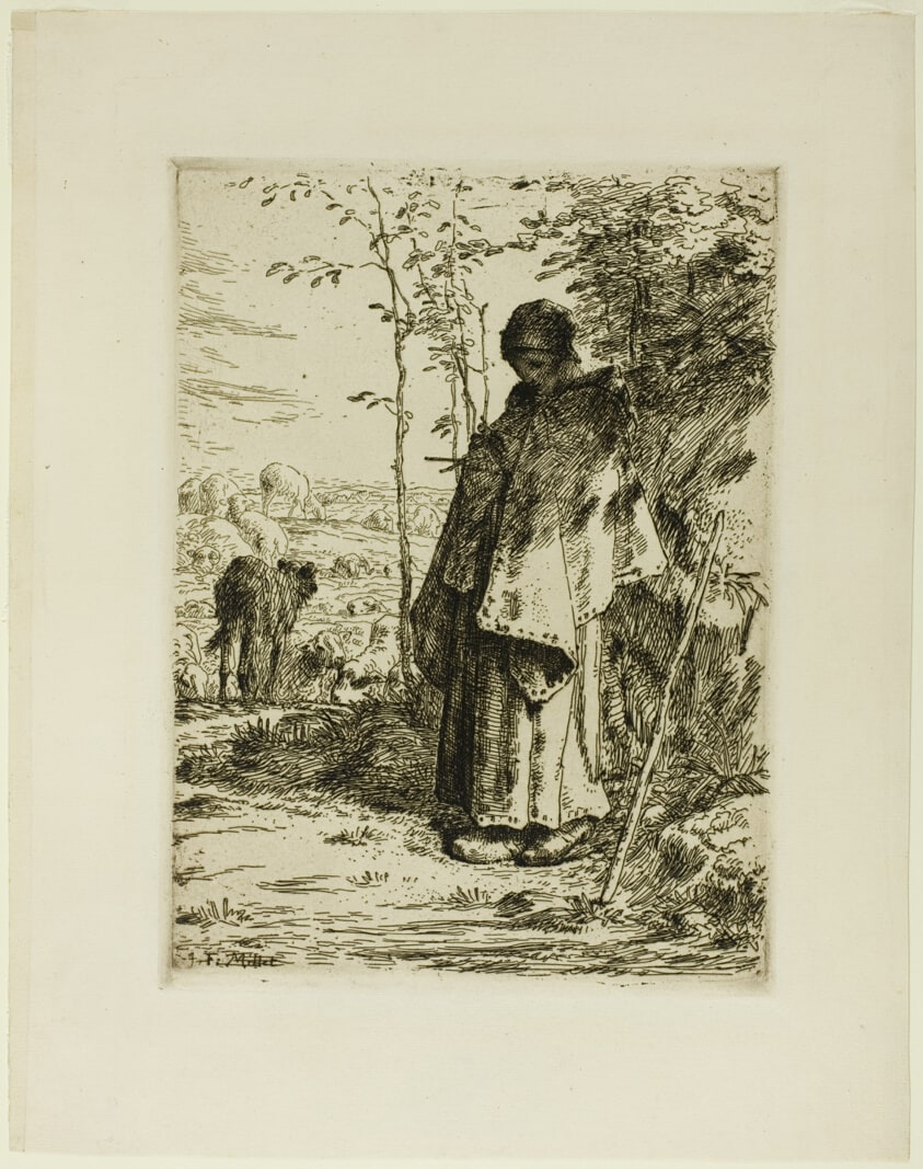 The Shepherdess Knitting