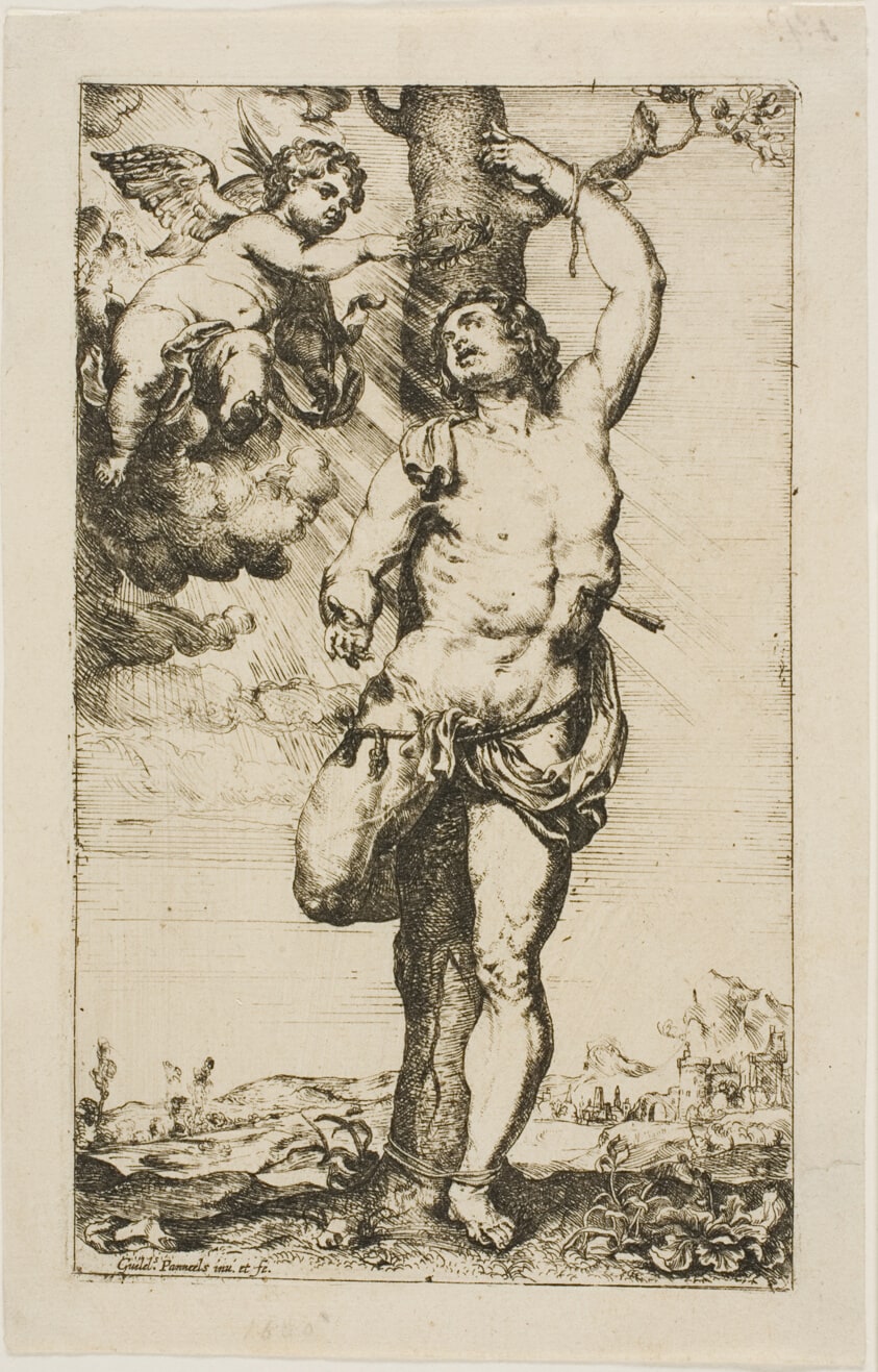Saint Sebastian Crowned by an Angel