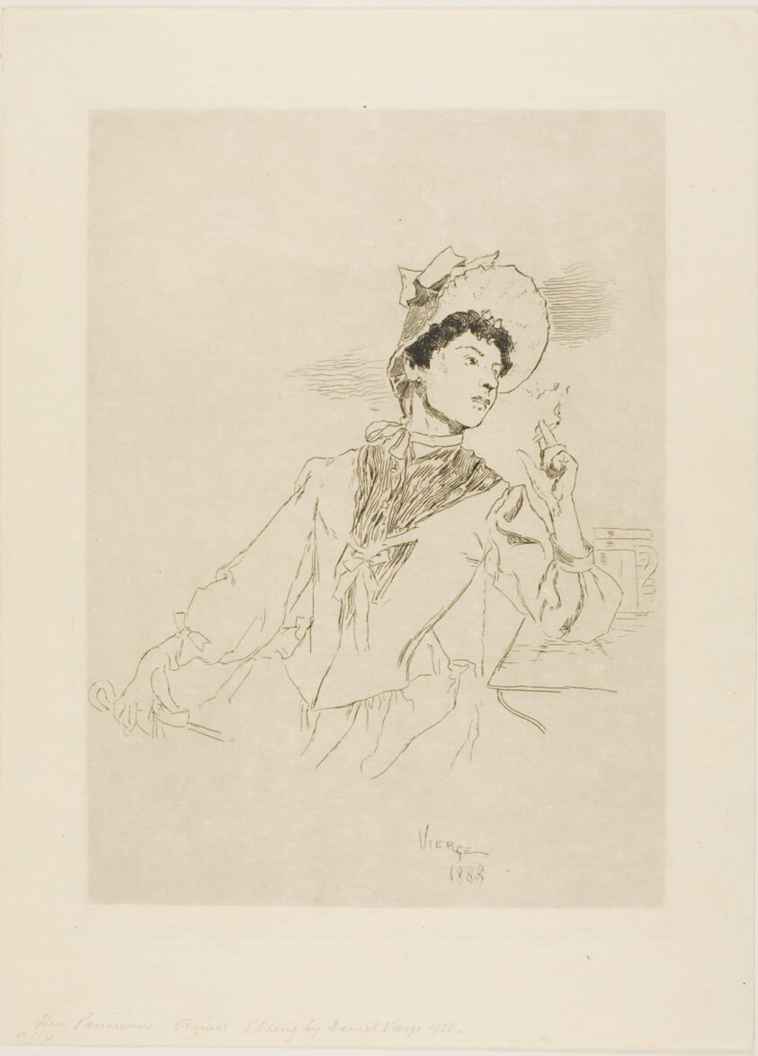 Woman Smoking a Cigarette
