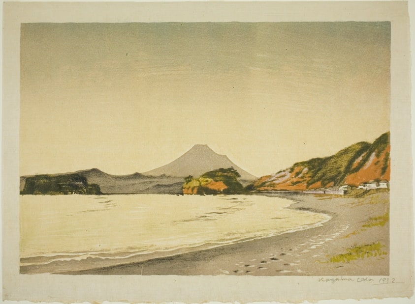 Shichiri Beach (Shichirigahama), from the series "Landscapes Prints (Gashu fukei hanga)"