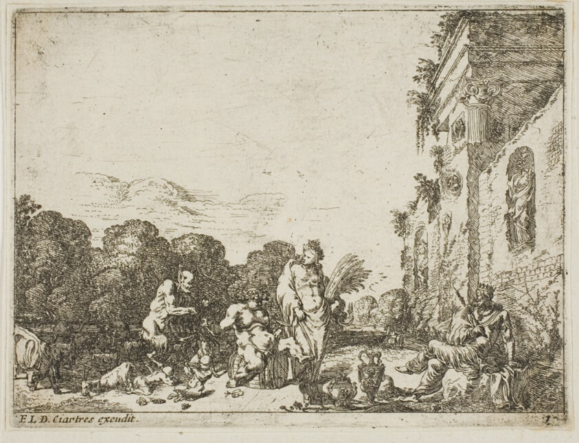 Bacchanalian Scene with Allegorical Figures