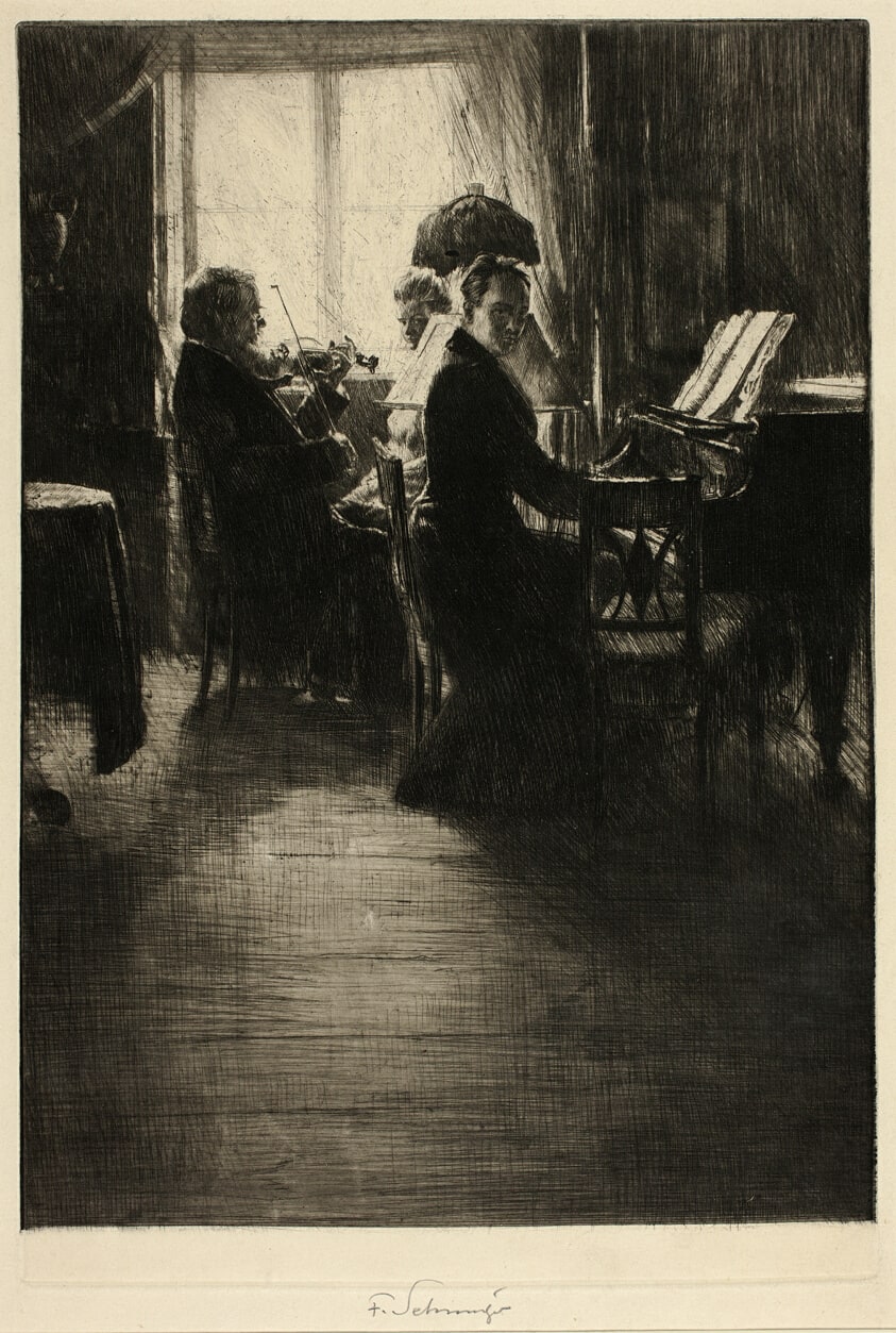 Joachim und Excellenz V. Keudell, Musizierend