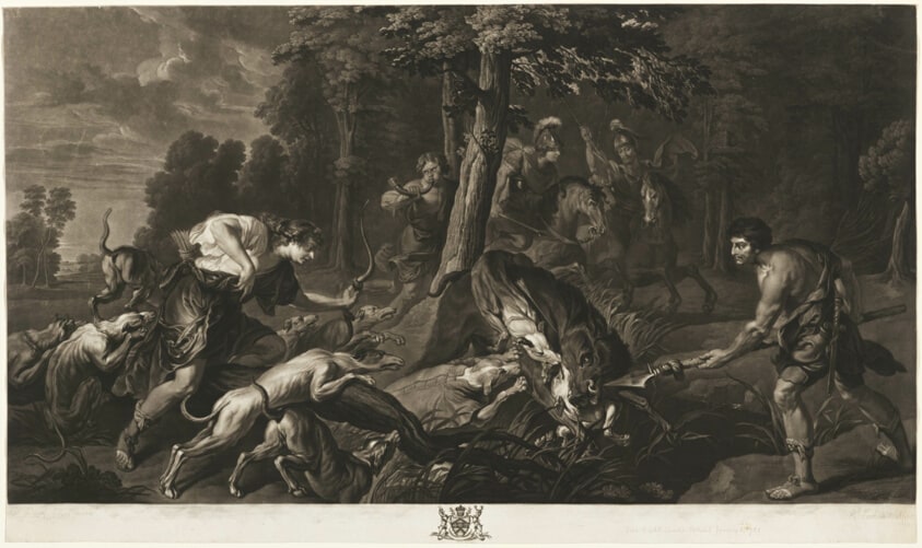 The Calydonian Boar Hunt, from the Houghton Gallery