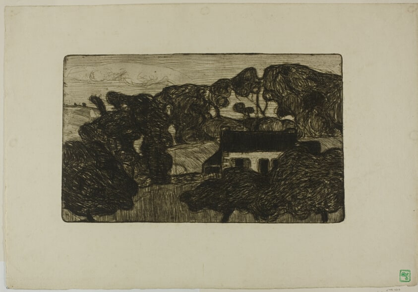 Farmhouse Surrounded by Trees