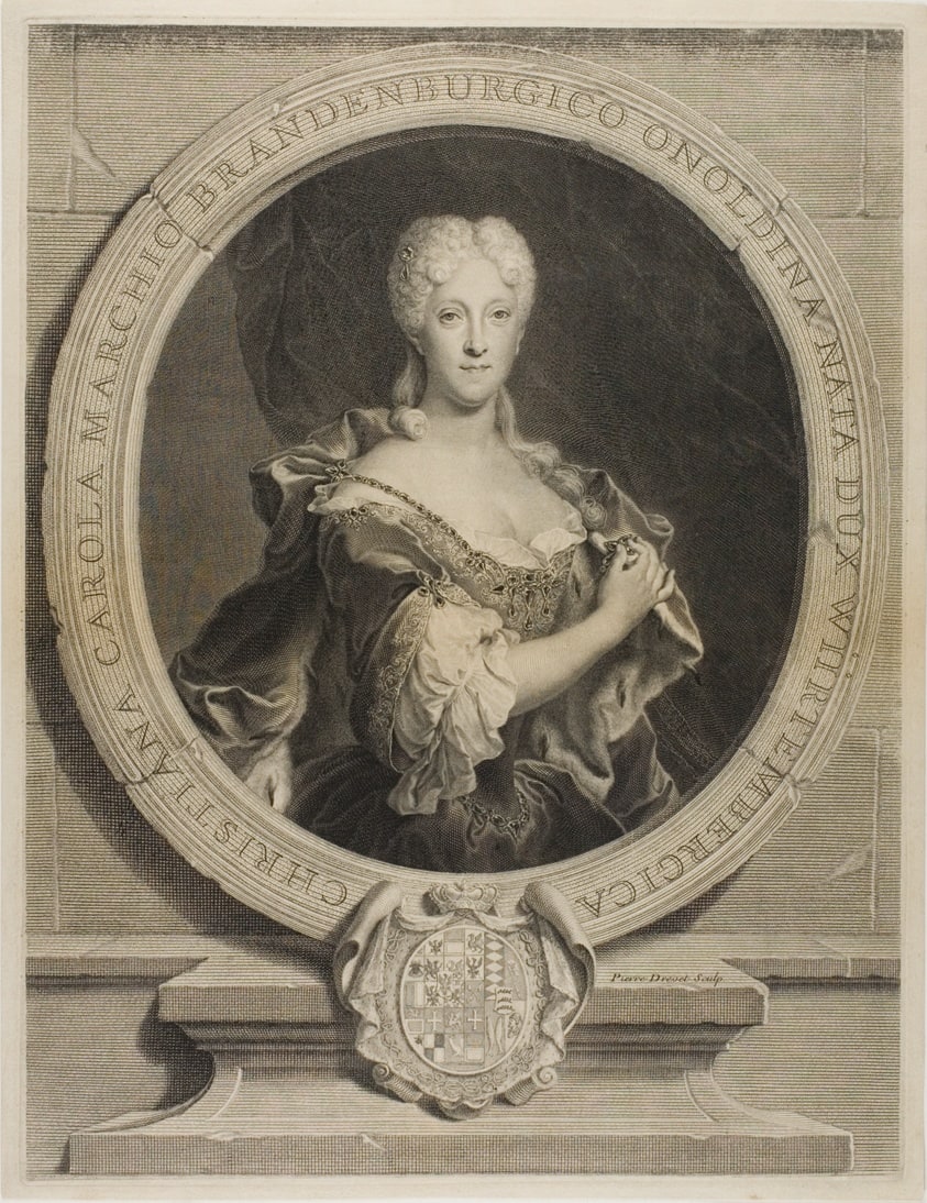 Portrait of Christine-Caroline, the Margrave of Brandenbourg-Onoltzbach, wife of Guillaume-Frédéric of Wurtemburg, 1694-1723