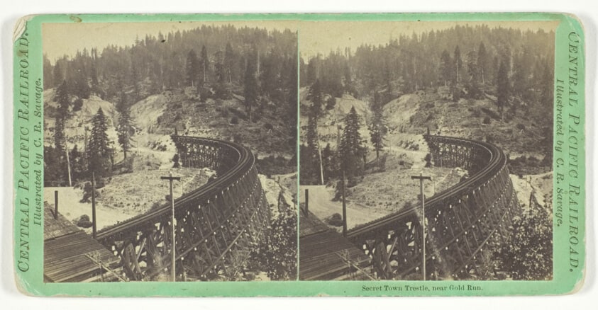 Secret Town Trestle, near Gold Run, from the series "Central Pacific Railroad"