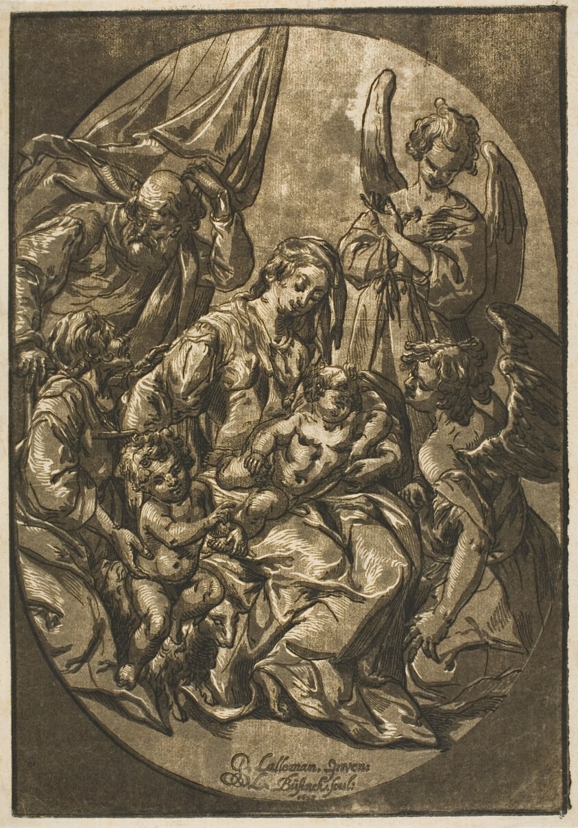 Holy Family in an Oval Frame
