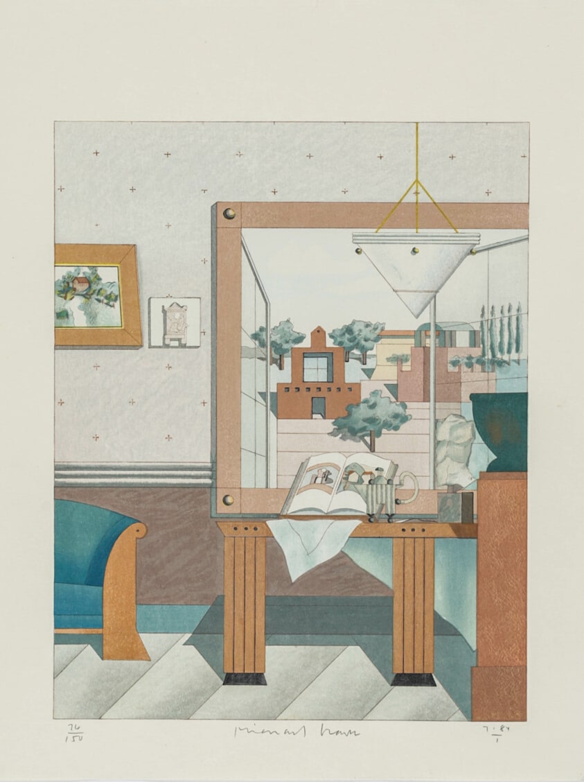 Domestic Landscape, Woodblock Print