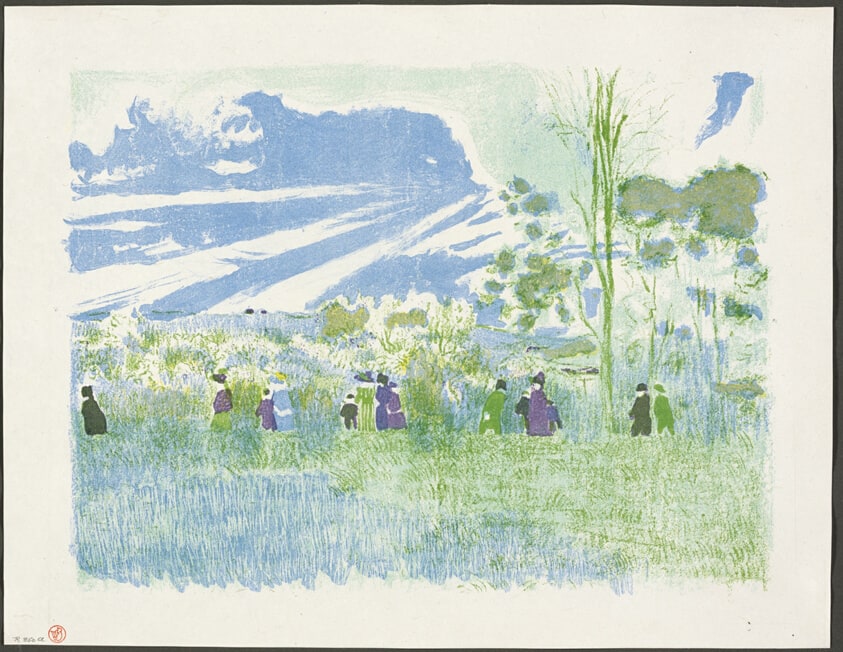 Across the Fields, plate three from Landscapes and Interiors