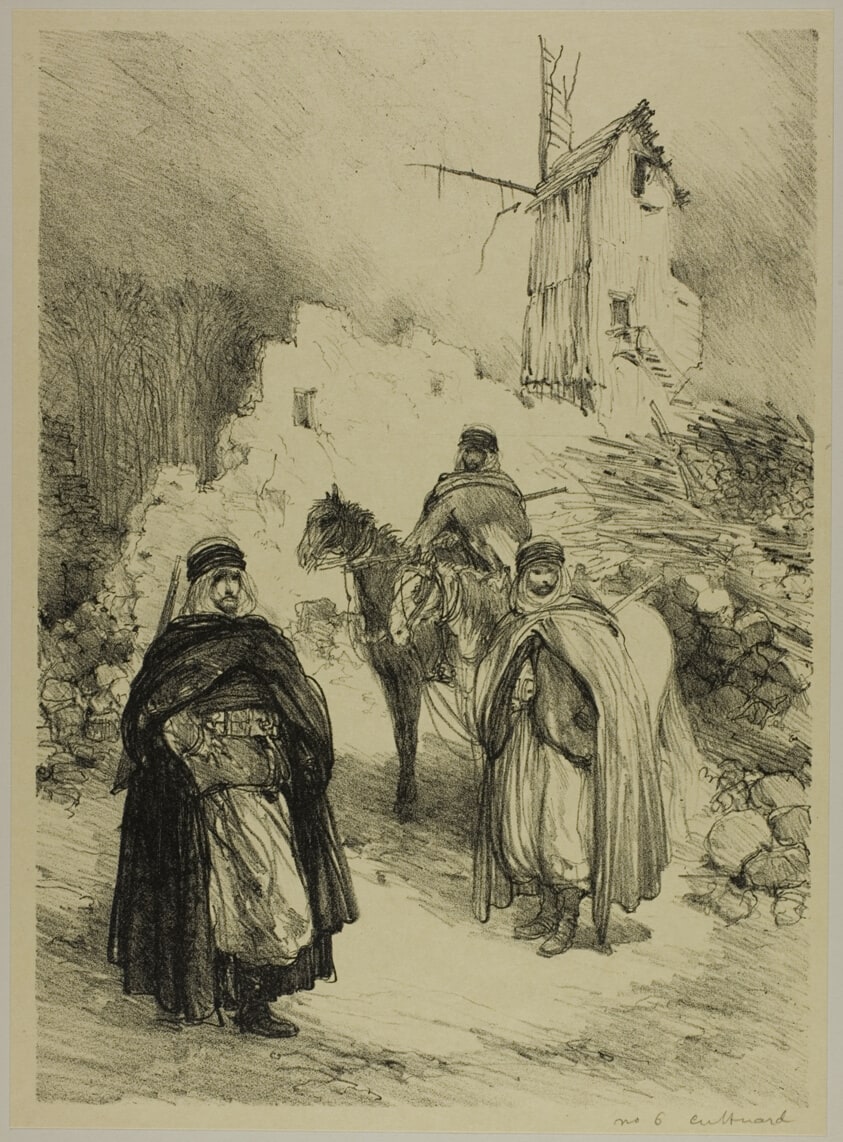 Arab Soldiers before a Ruined Mill