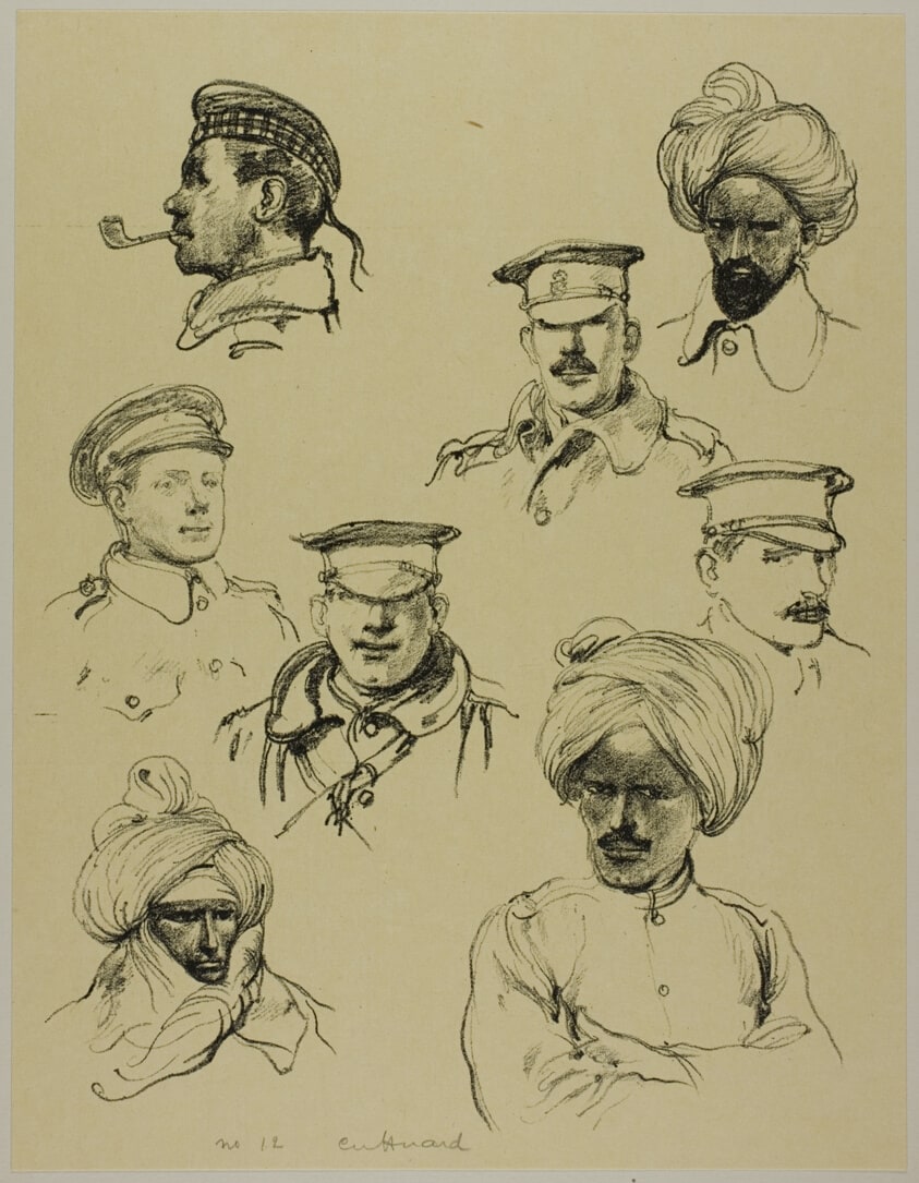 Eight Studies of Soldiers' Heads