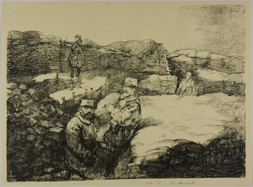 French Infantrymen in a Trench