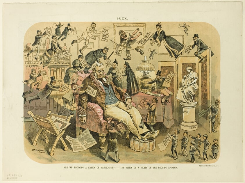 Are We Becoming a Nation of Mendicants?, from Puck