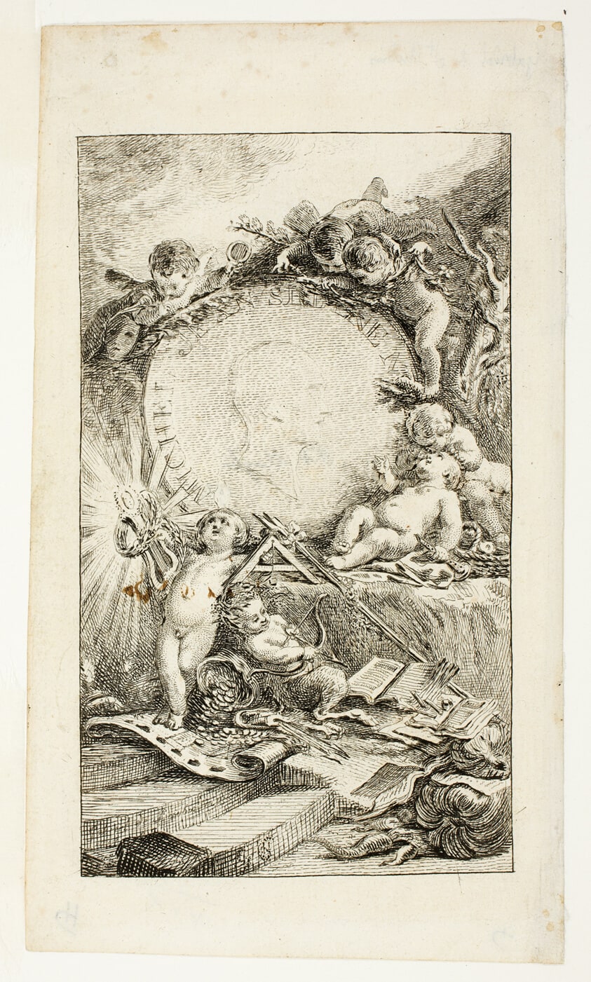 Frontispiece, plate one from Recueil de Poésies de Sedaine