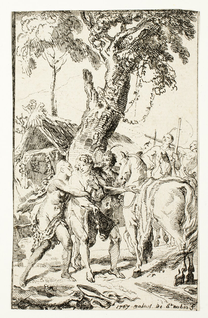 The Escape of M. de Belle-Isle, Prisoner in the Attakapas, plate four from Les Nouveaux Voyages aux Indes Occidentales