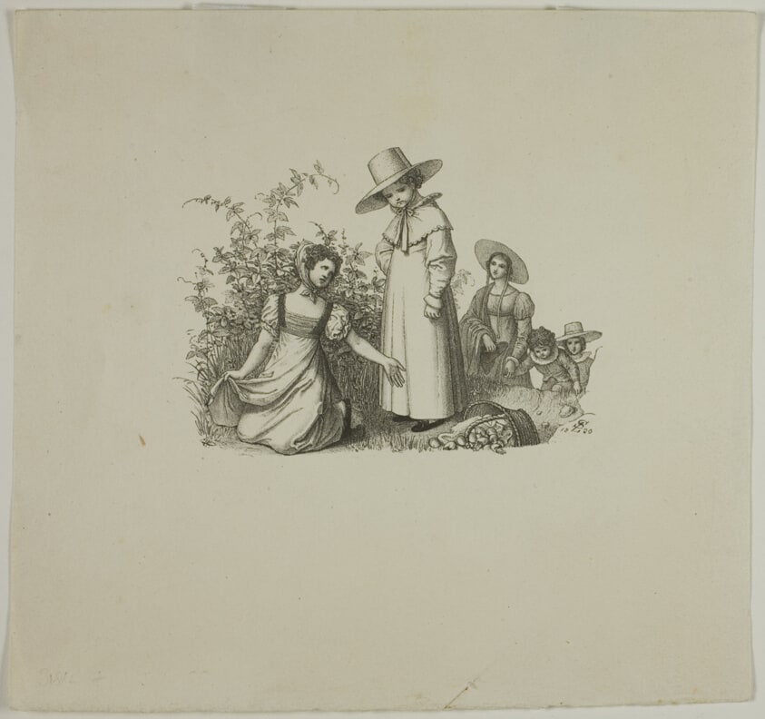 Family with Picnic Baskets