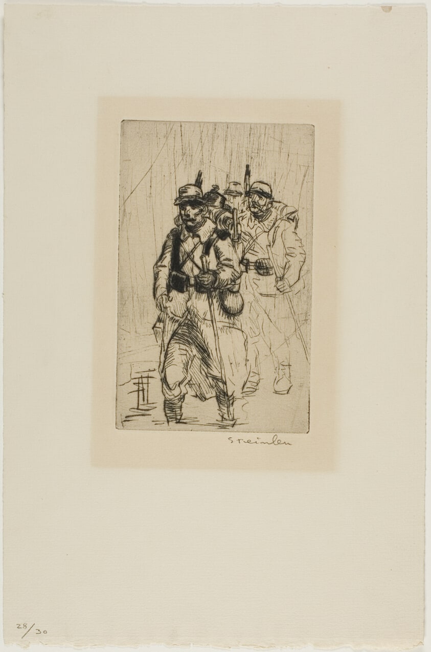 Three Soldiers Walking