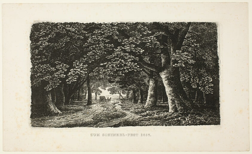 Woodland Path with a Coach