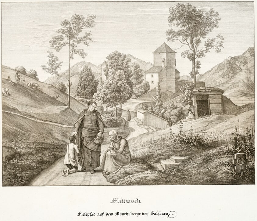 Wednesday: Footpath on the Mönchsberg Near Salzburg