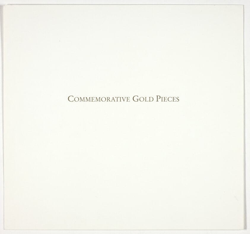 Title page, from Commemorative Gold Pieces